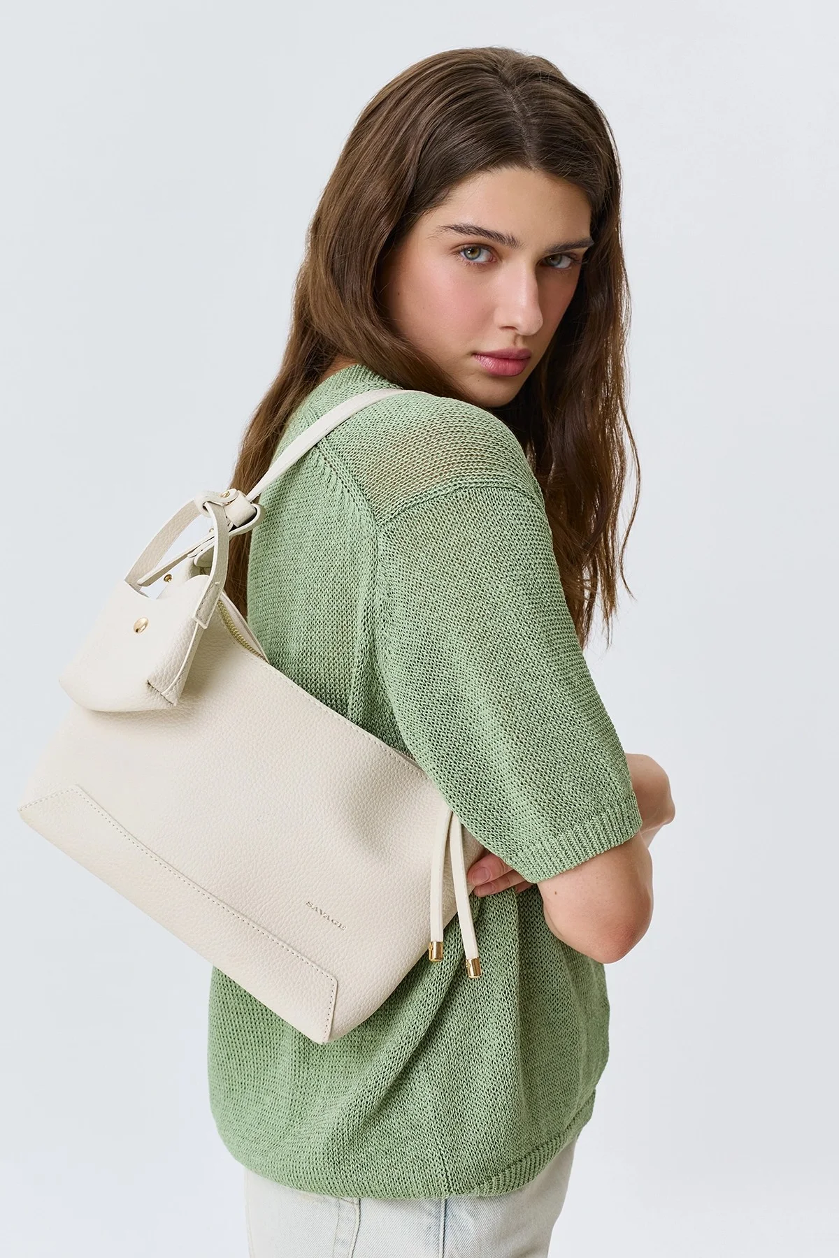 Сумка из эко кожи с обвесом, One