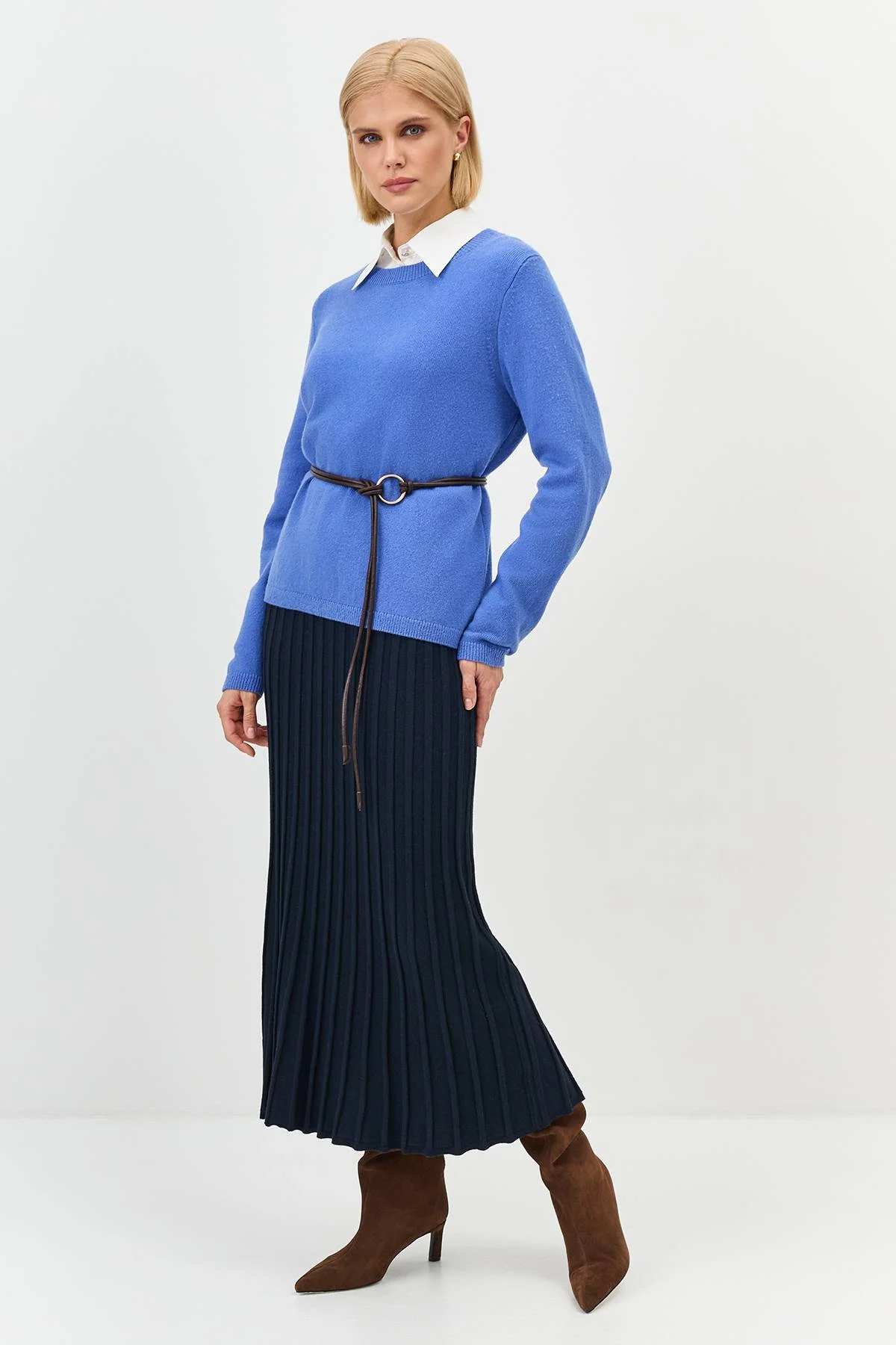 Лимитированная серия яркий джемпер с шерстью и палантином, 46