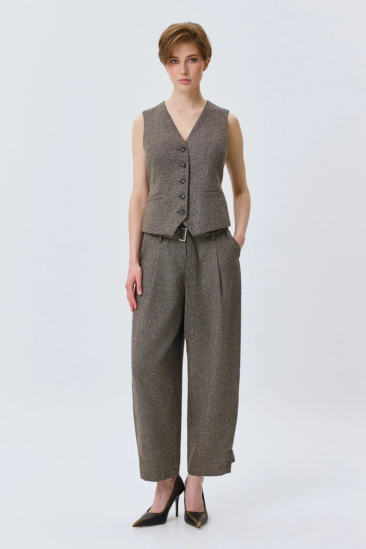 Жилет с узором Herringbone, 52