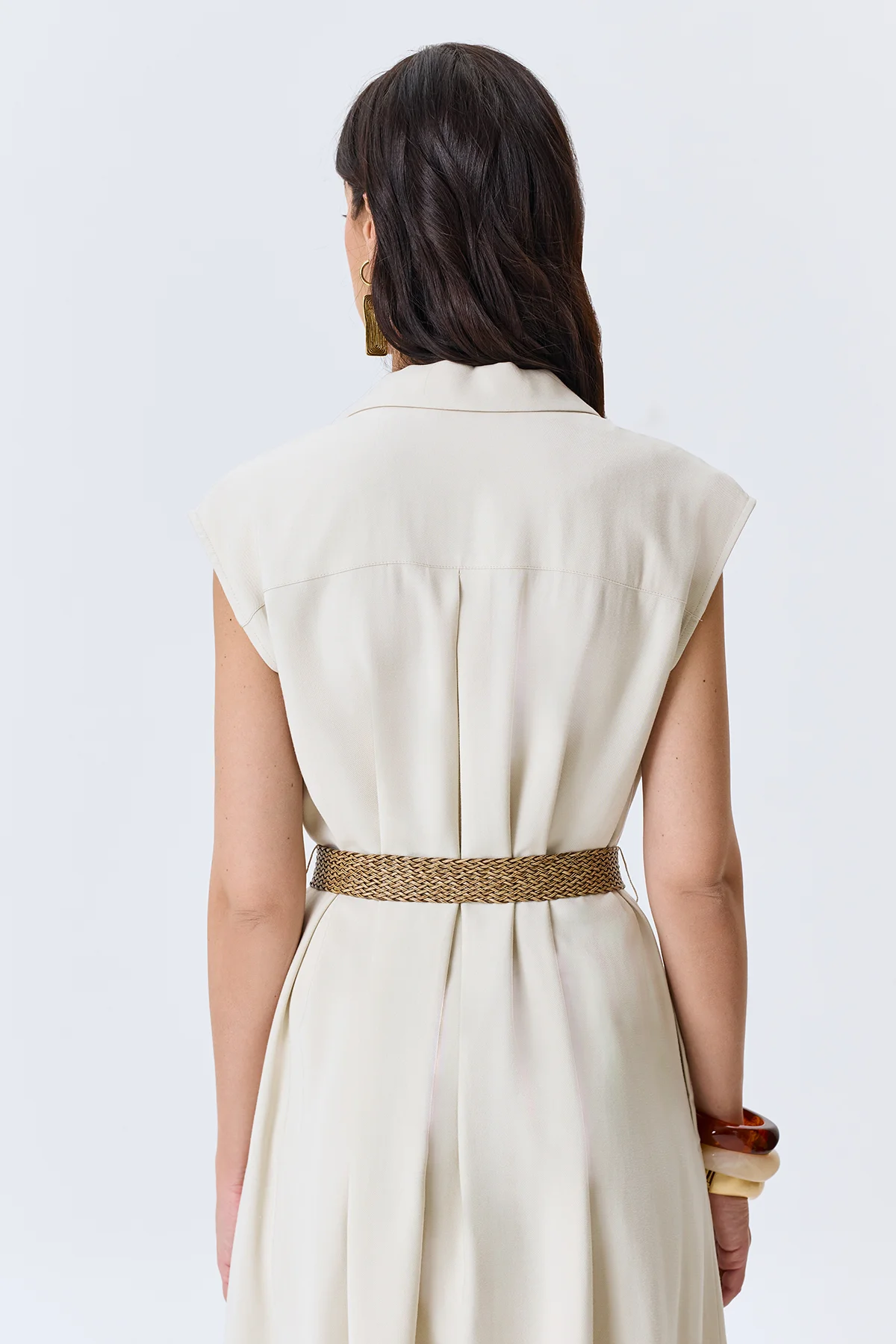 Платье-миди с акцентным поясом, 50