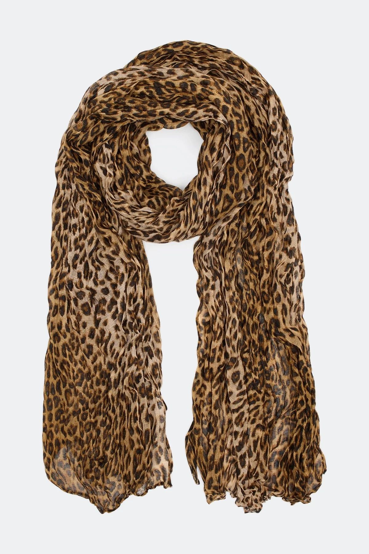 Тонкий палантин с анималистичным принтом, One