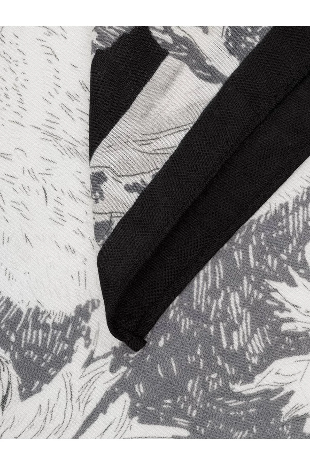 Платок светло-серый, One