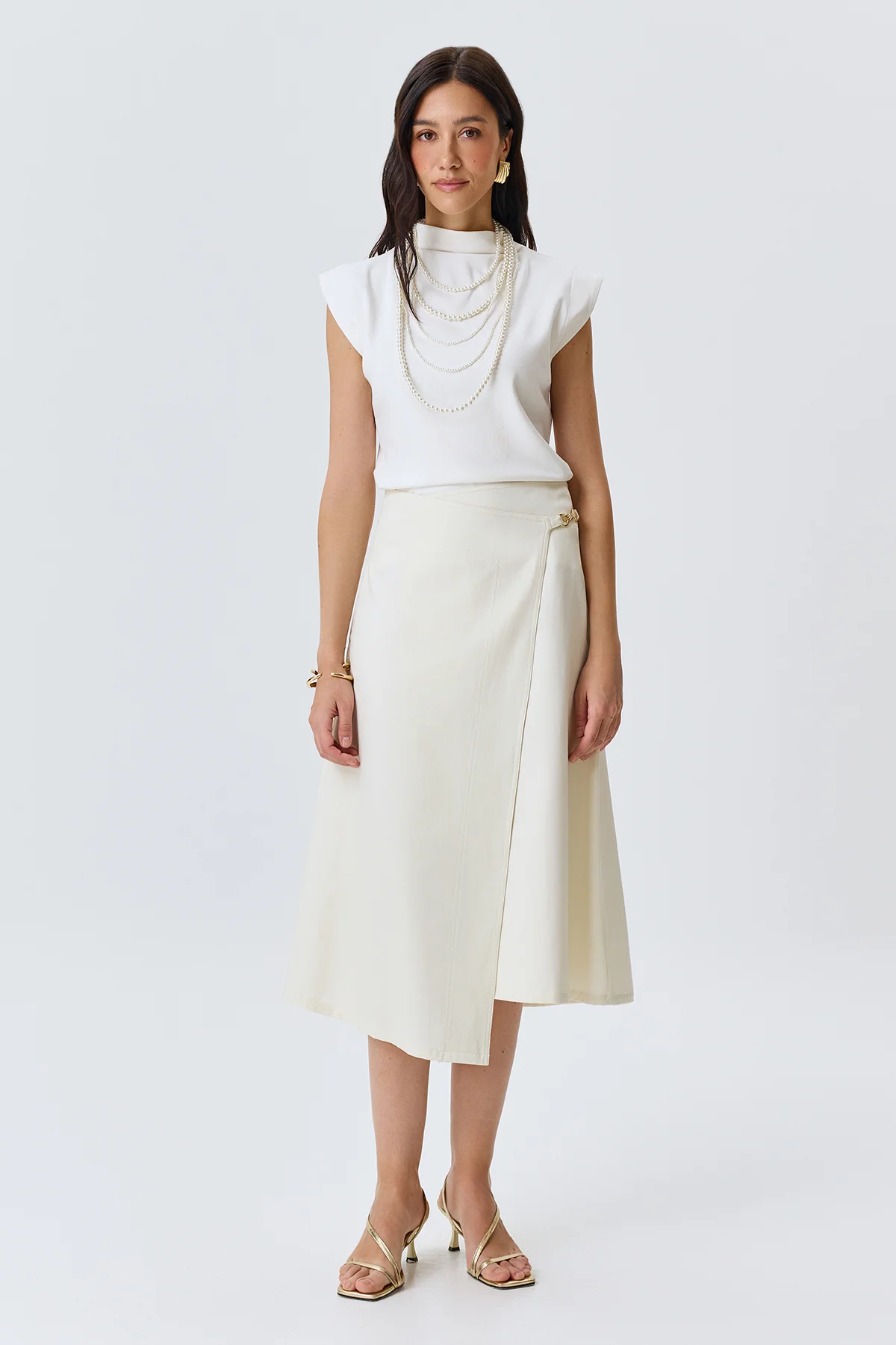 Асимметричная юбка на запах, 42