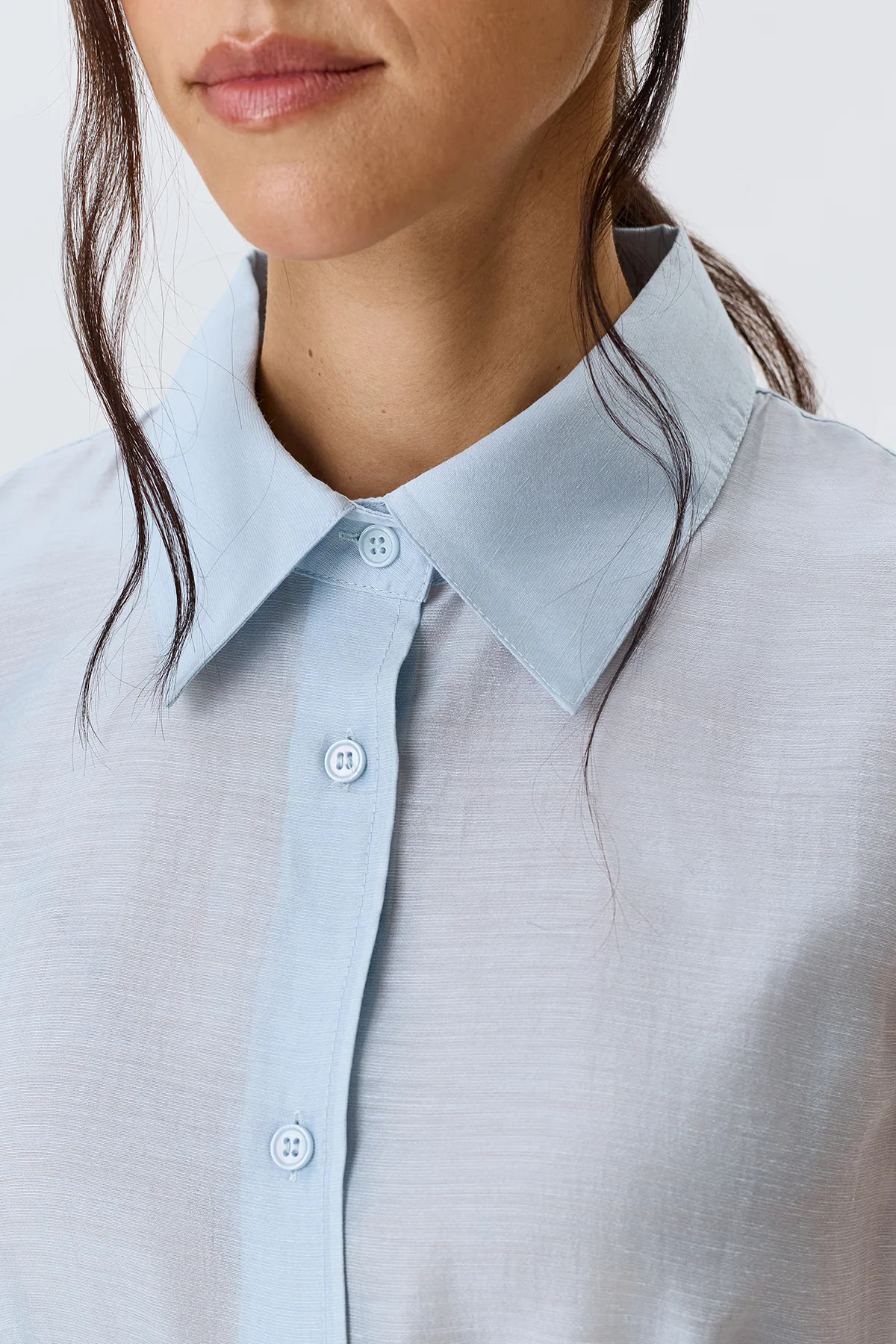 Полупрозрачная блузка из тенселя, 50