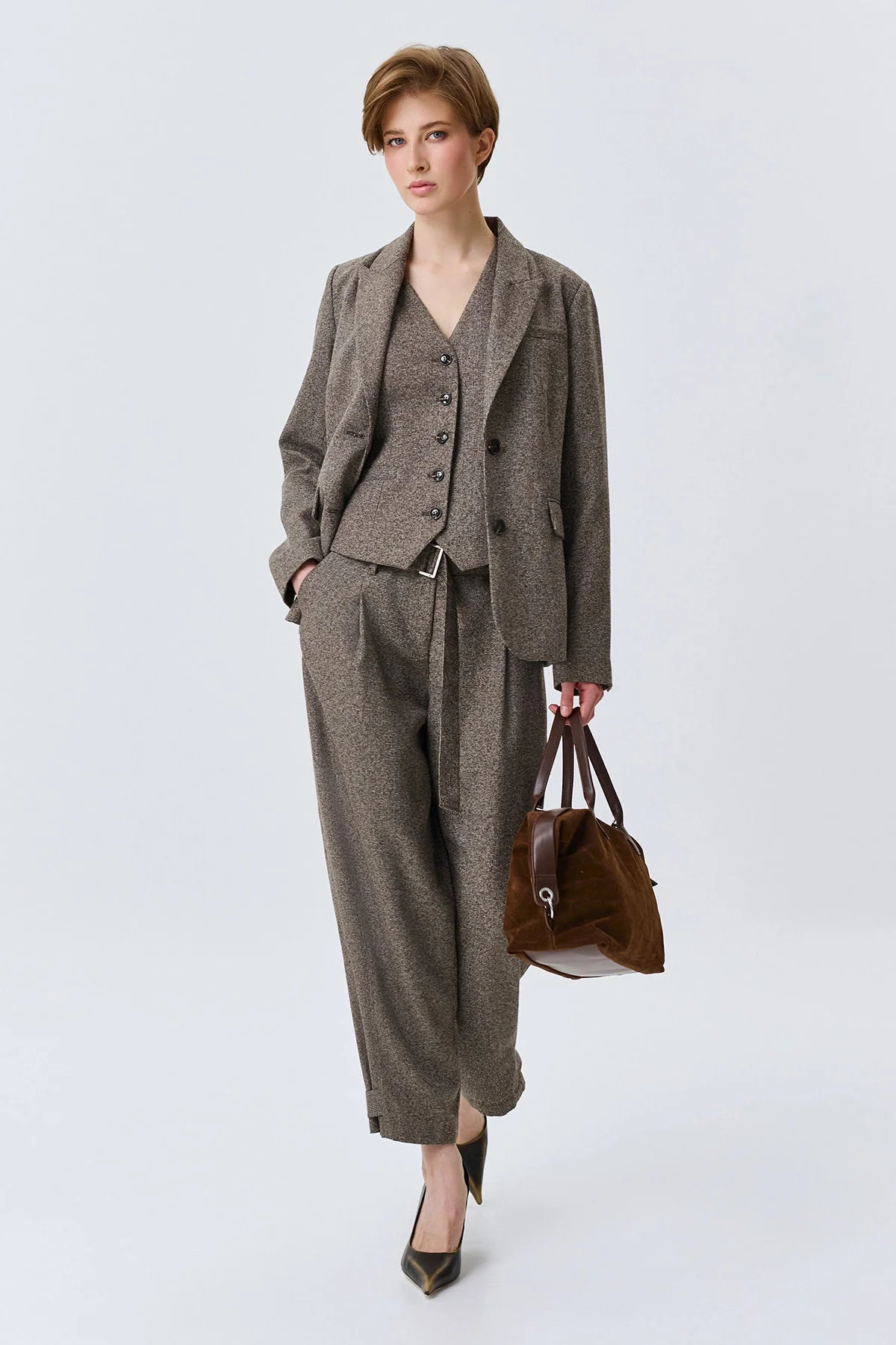 Классический жакет с узором Herringbone, 52