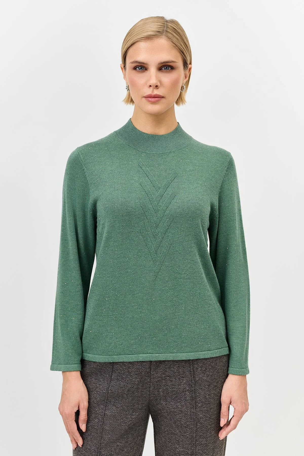 Лимитированная серия джемпер с мерцающими пайетками с палантином, 36