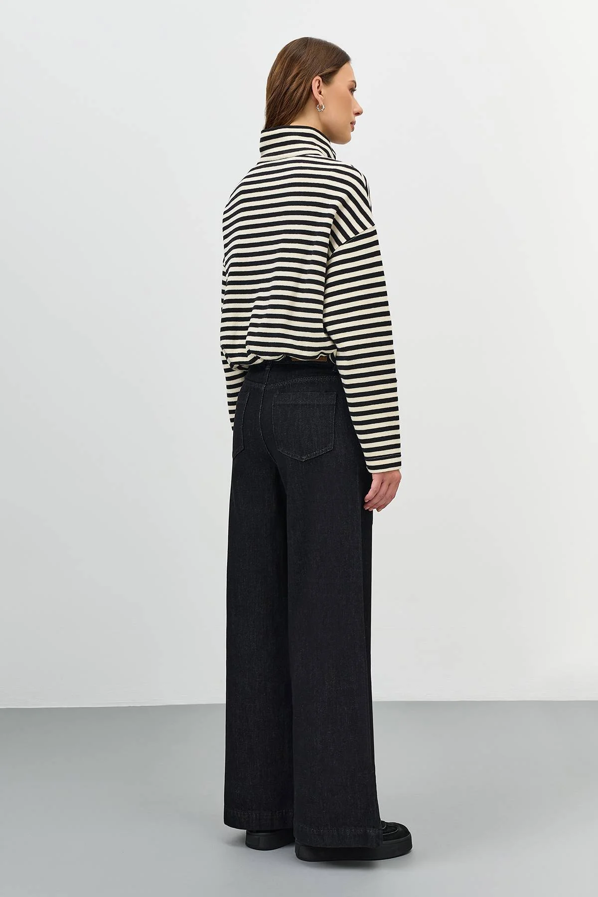 Лимитированная серия джемпер в контрастную полоску и ремень, 48