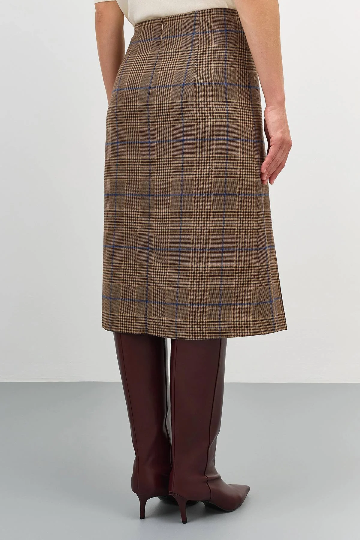 Юбка в клетку со складками, 50