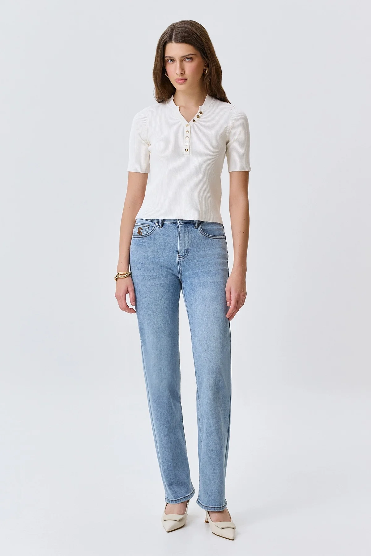 Базовые джинсы Straight fit, 52