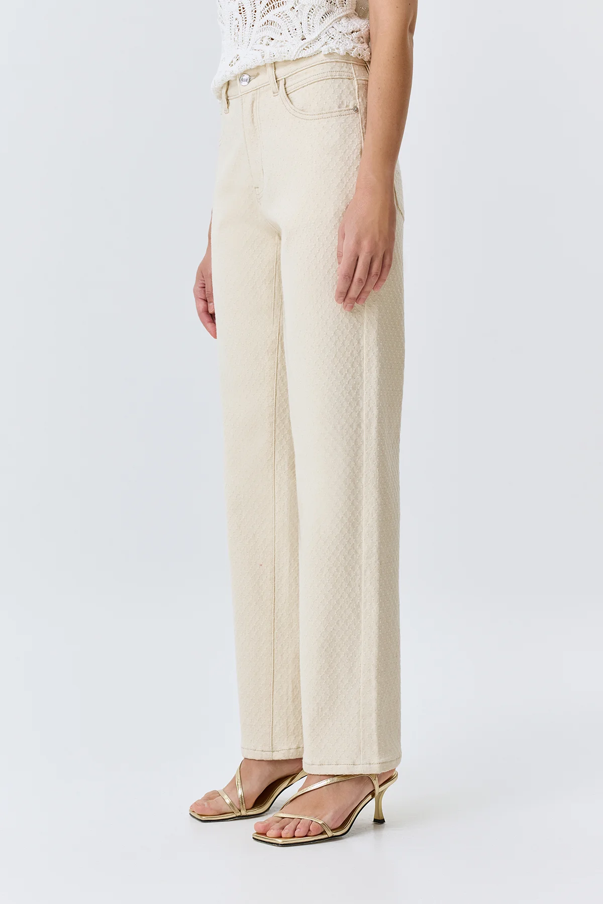 Жаккардовые джинсы прямого силуэта, 52