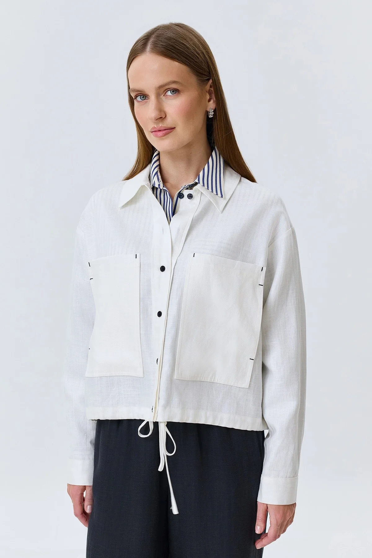 Жакет из тенселя и льна, 38