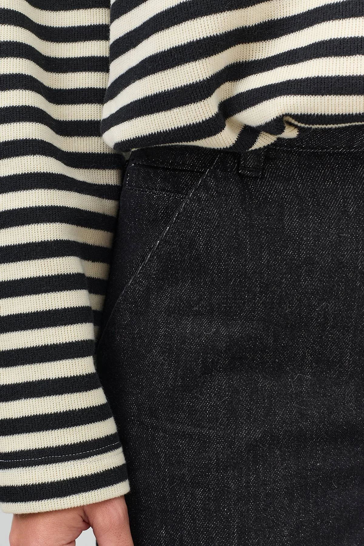 Лимитированная серия джемпер в контрастную полоску и ремень, 48