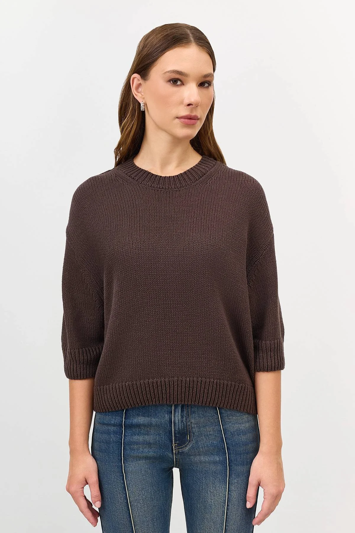 Лимитированная серия базовый джемпер с палантином, 46