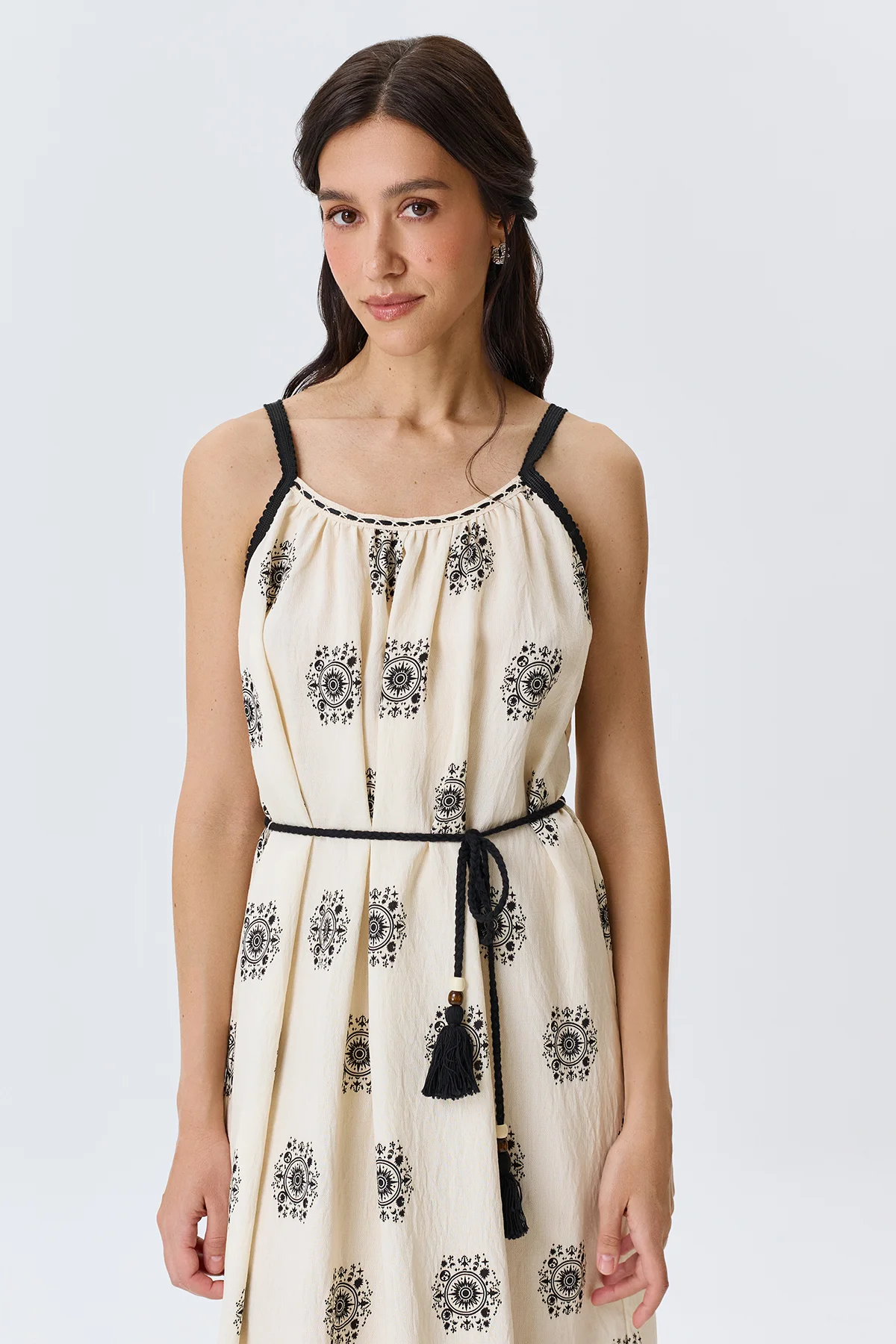 Белое платье сарафан летний повседневный, 52