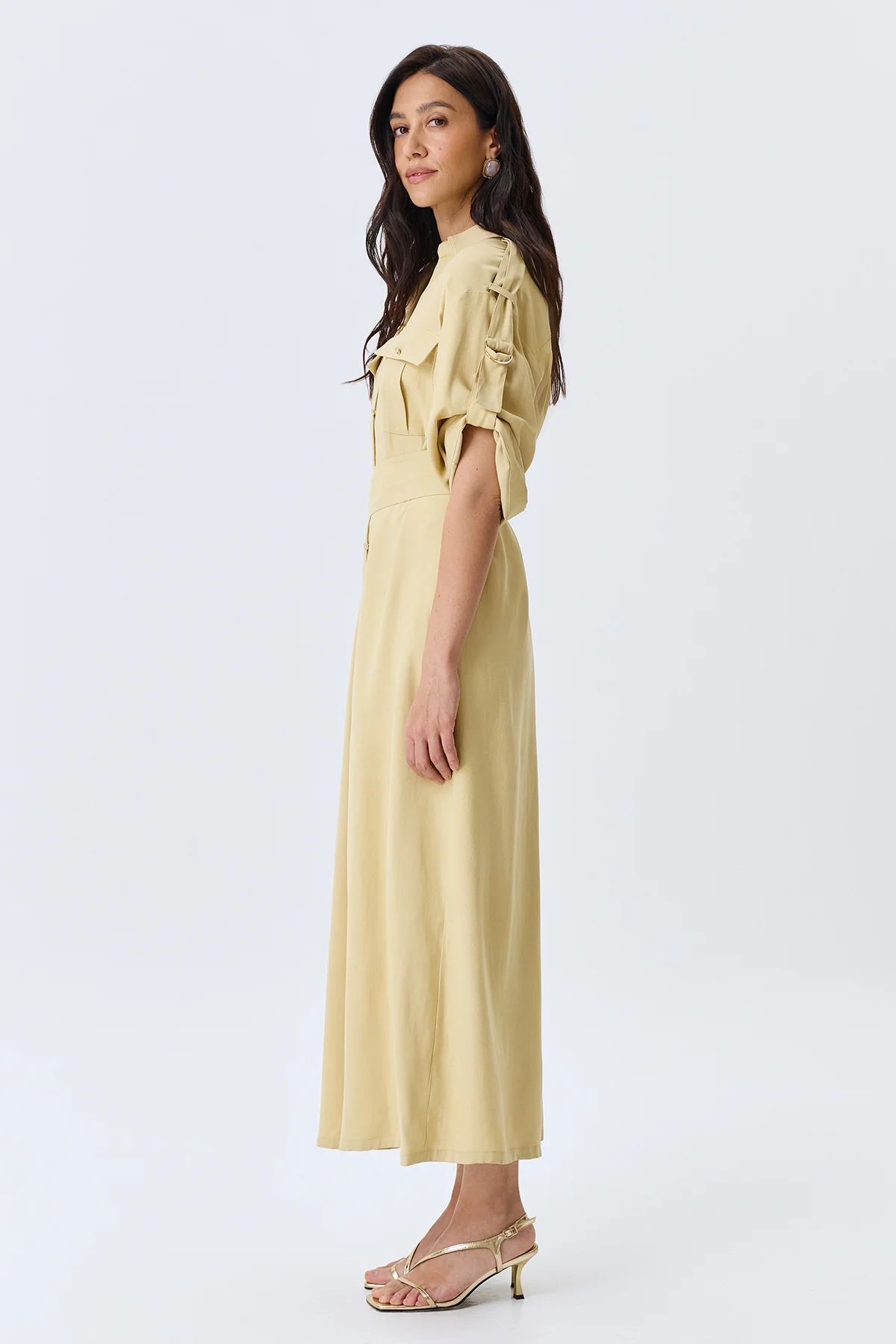 Приталенное платье-рубашка, 44