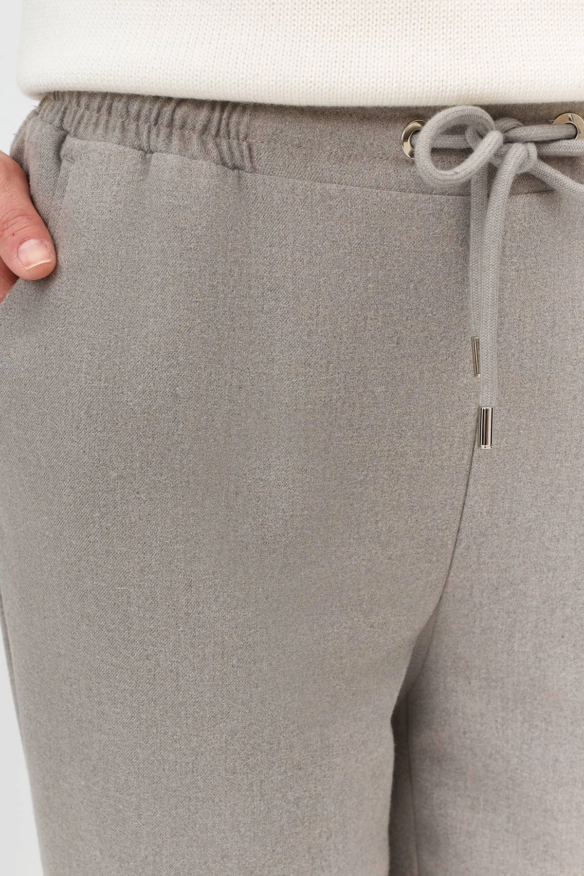 Лимитированная серия комфортные брюки с шерстью и ремень, 34