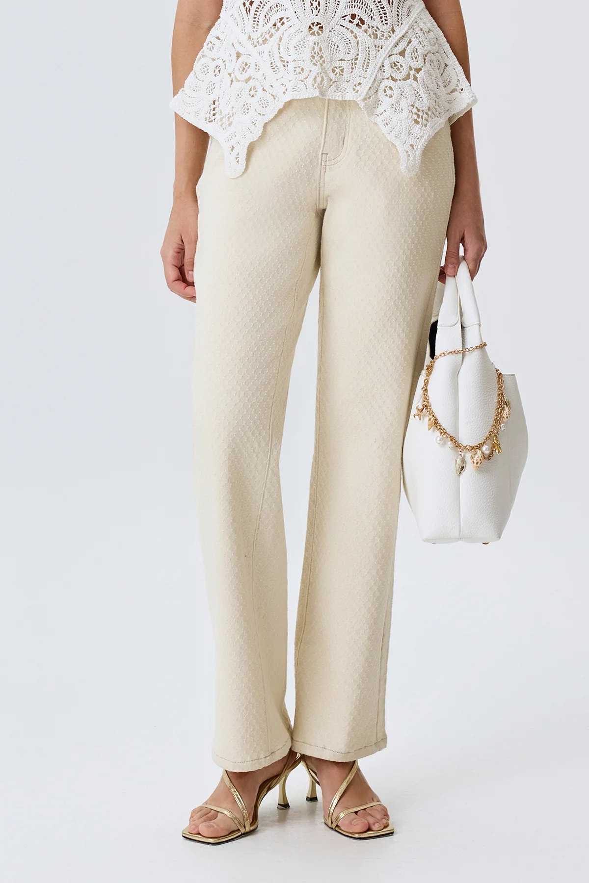 Жаккардовые джинсы прямого силуэта, 52