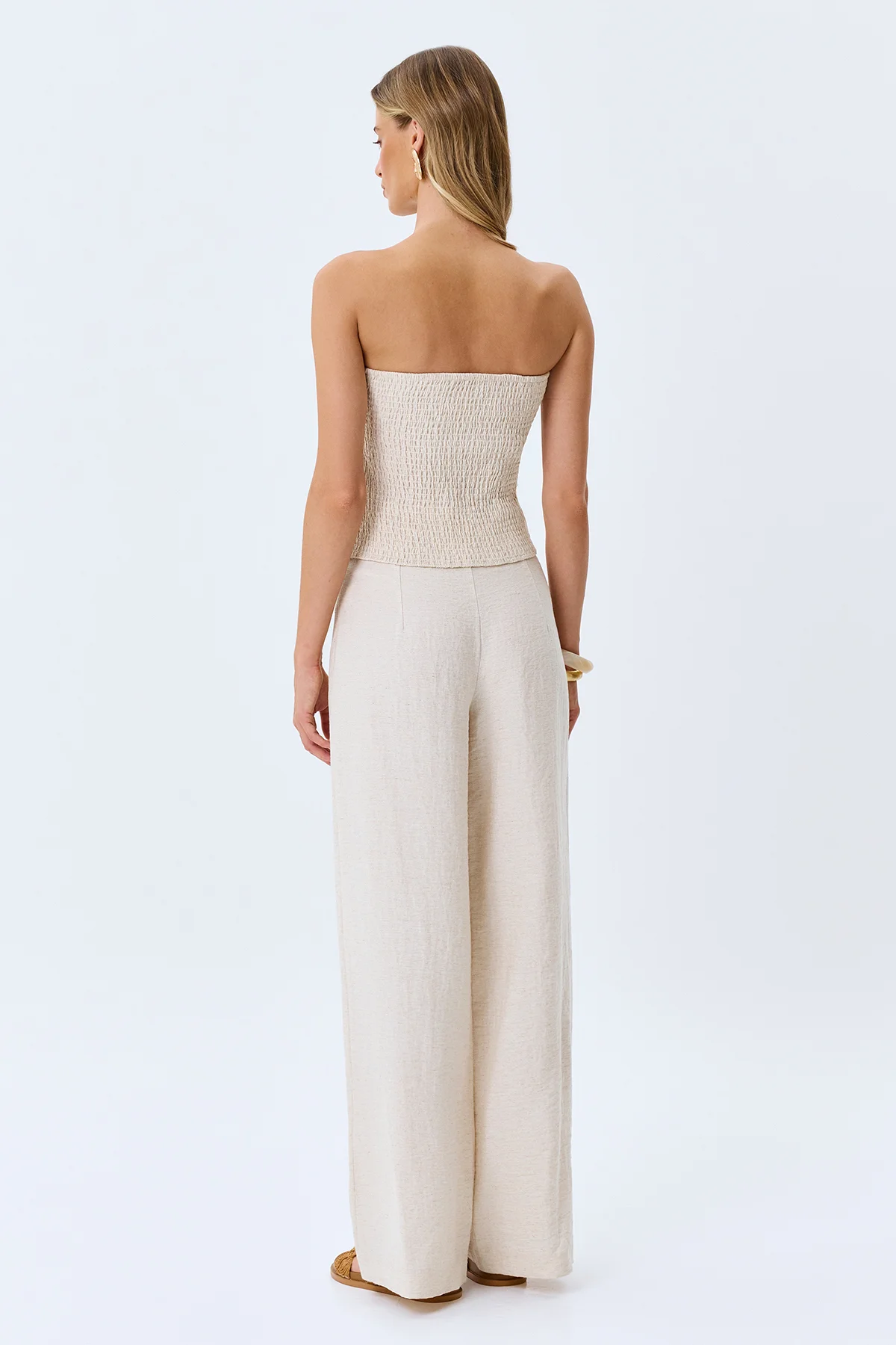 Топ бандо без лямок льняной, 46