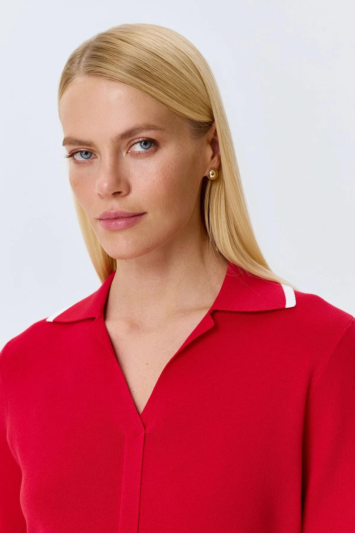 Яркий джемпер-поло, 40