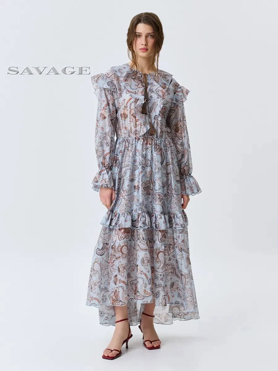 Платье с принтом в стиле "Бохо", 48