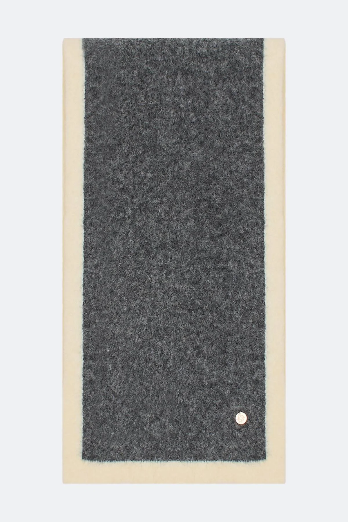 Серый вязаный шарф с контрастным краем, One