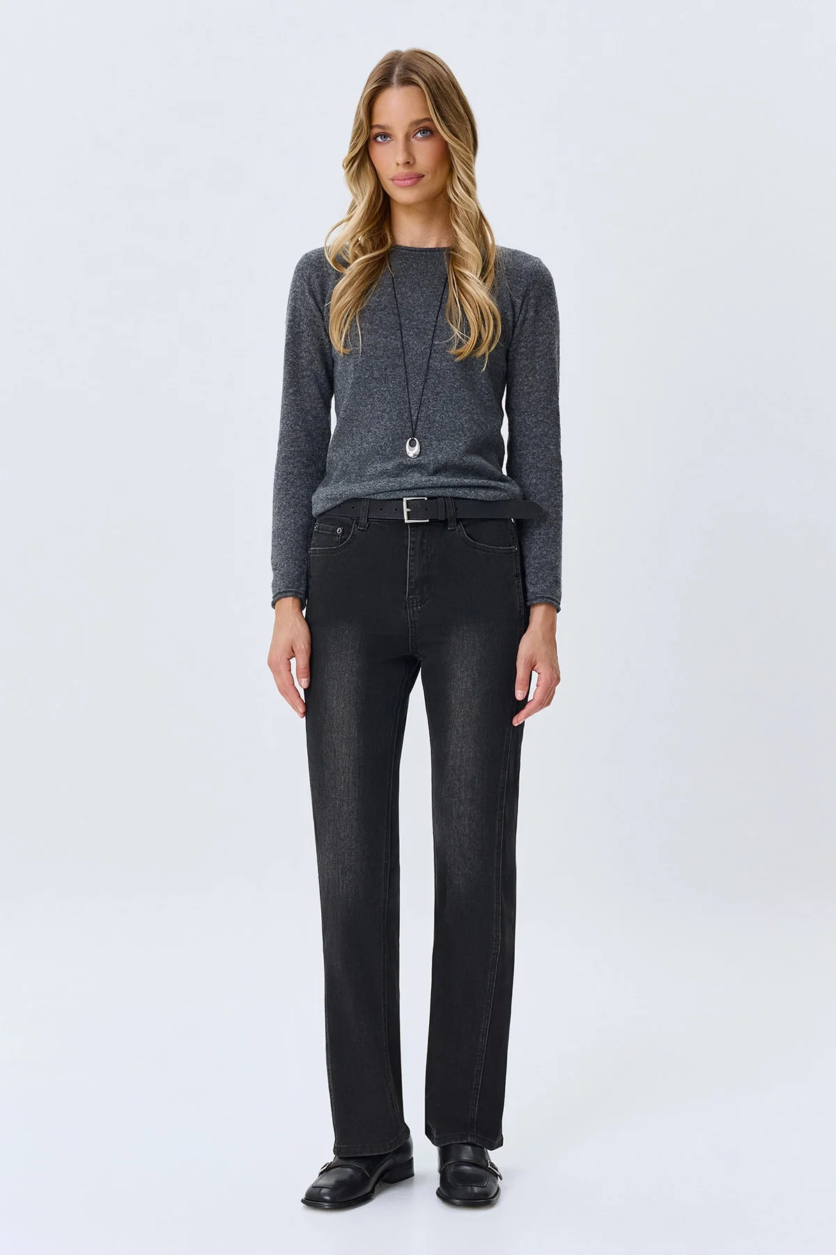 Джинсы Straight fit, черные, 52