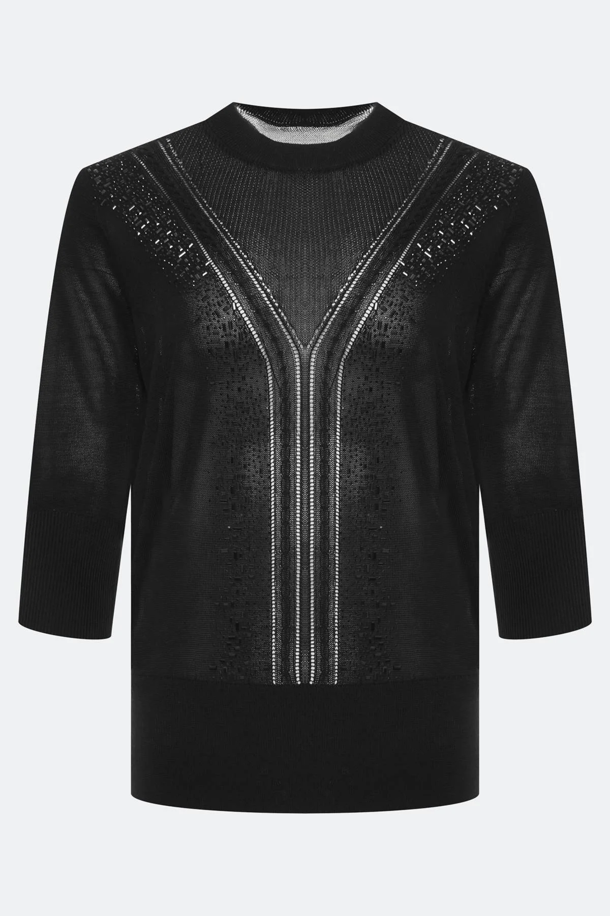 Лимитированная серия джемпер с аппликацией стразами и ремень, 46