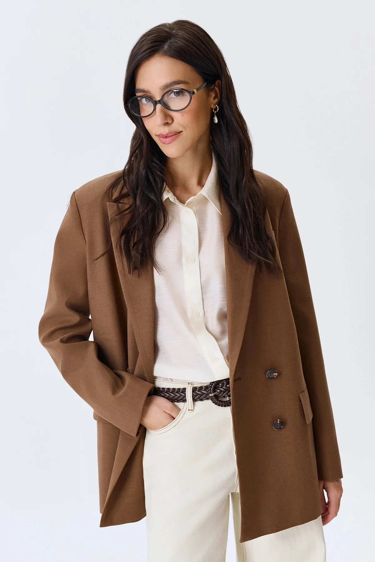 Жакет Oversize из тенселя, 42