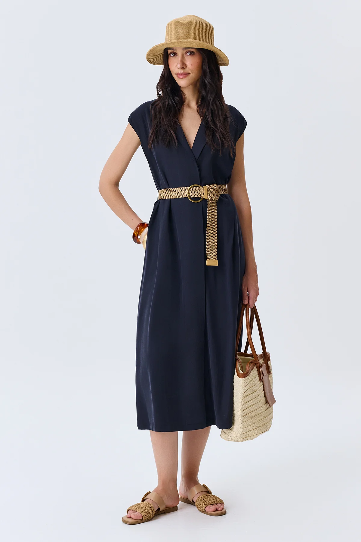 Платье миди повседневное, 52