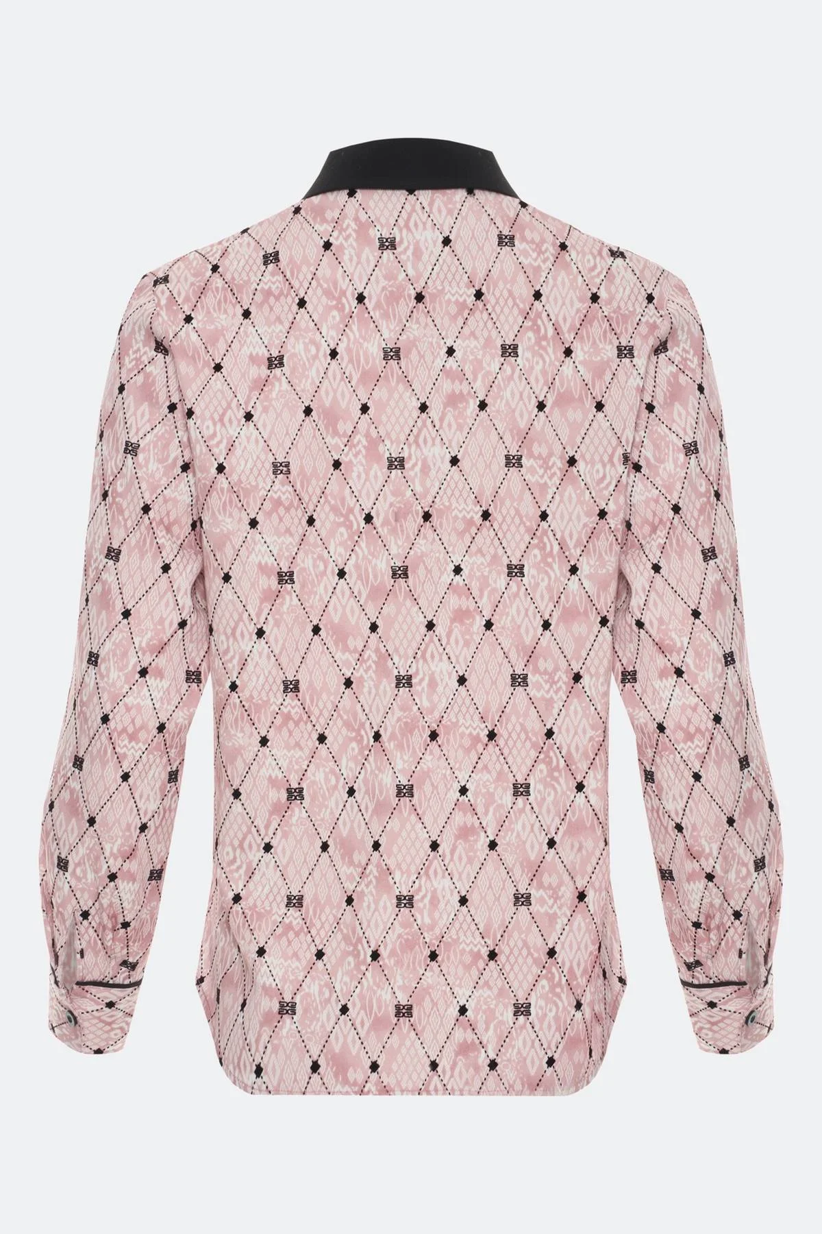 Блузка из вискозы с брендированным принтом, 38