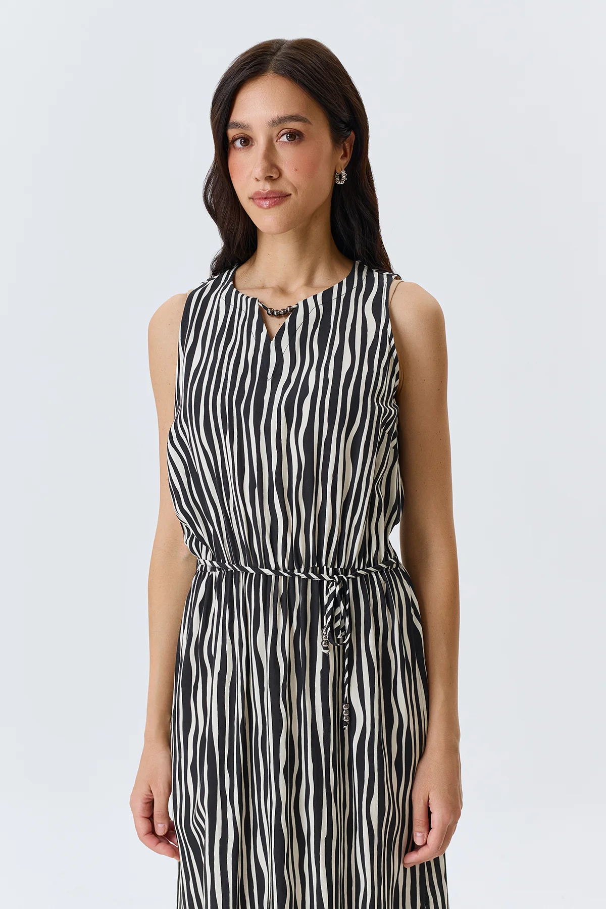 Платье-макси с монохромным принтом, 52