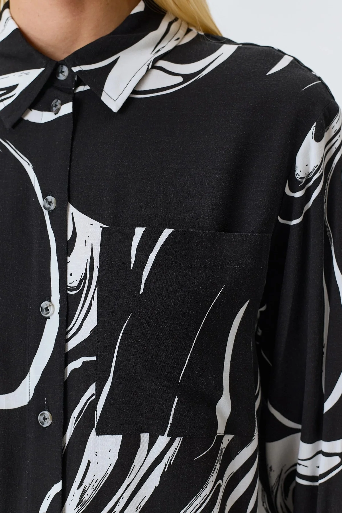 Блузка с графичным принтом, 46