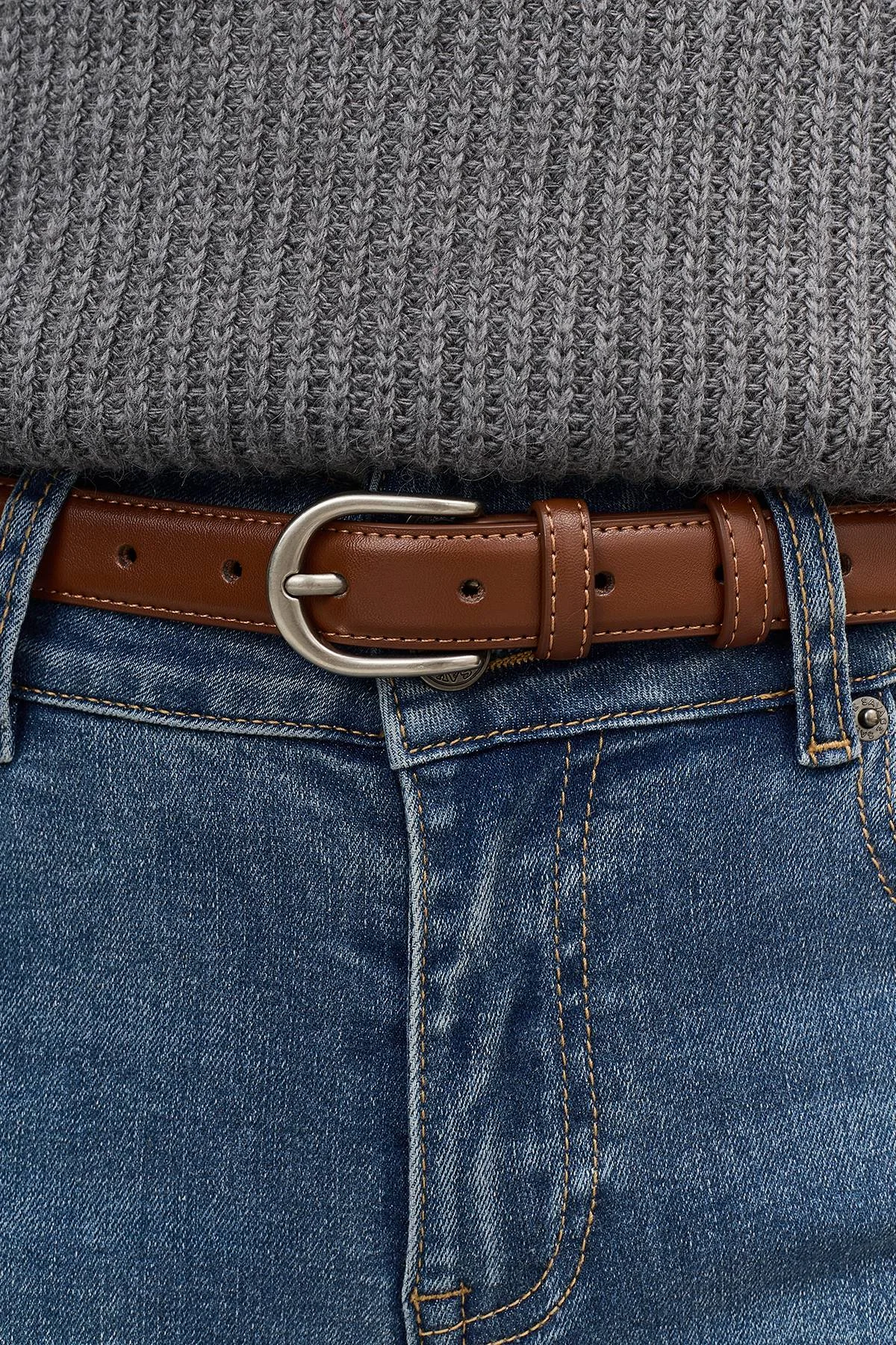 Лимитированная серия коричневый жакет с ремнем, 42