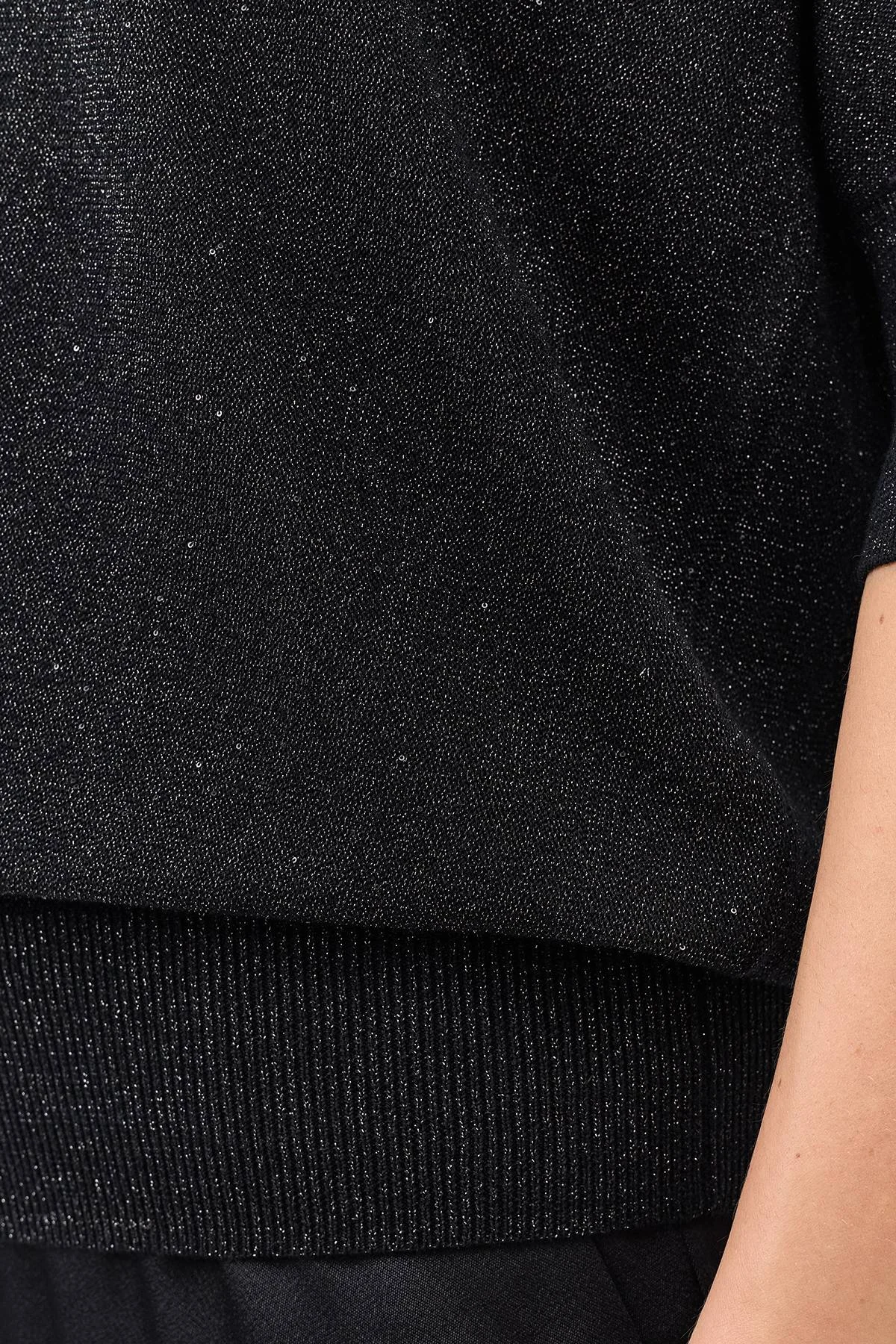 Лимитированная серия мерцающий джемпер с шелком и ремень, 44