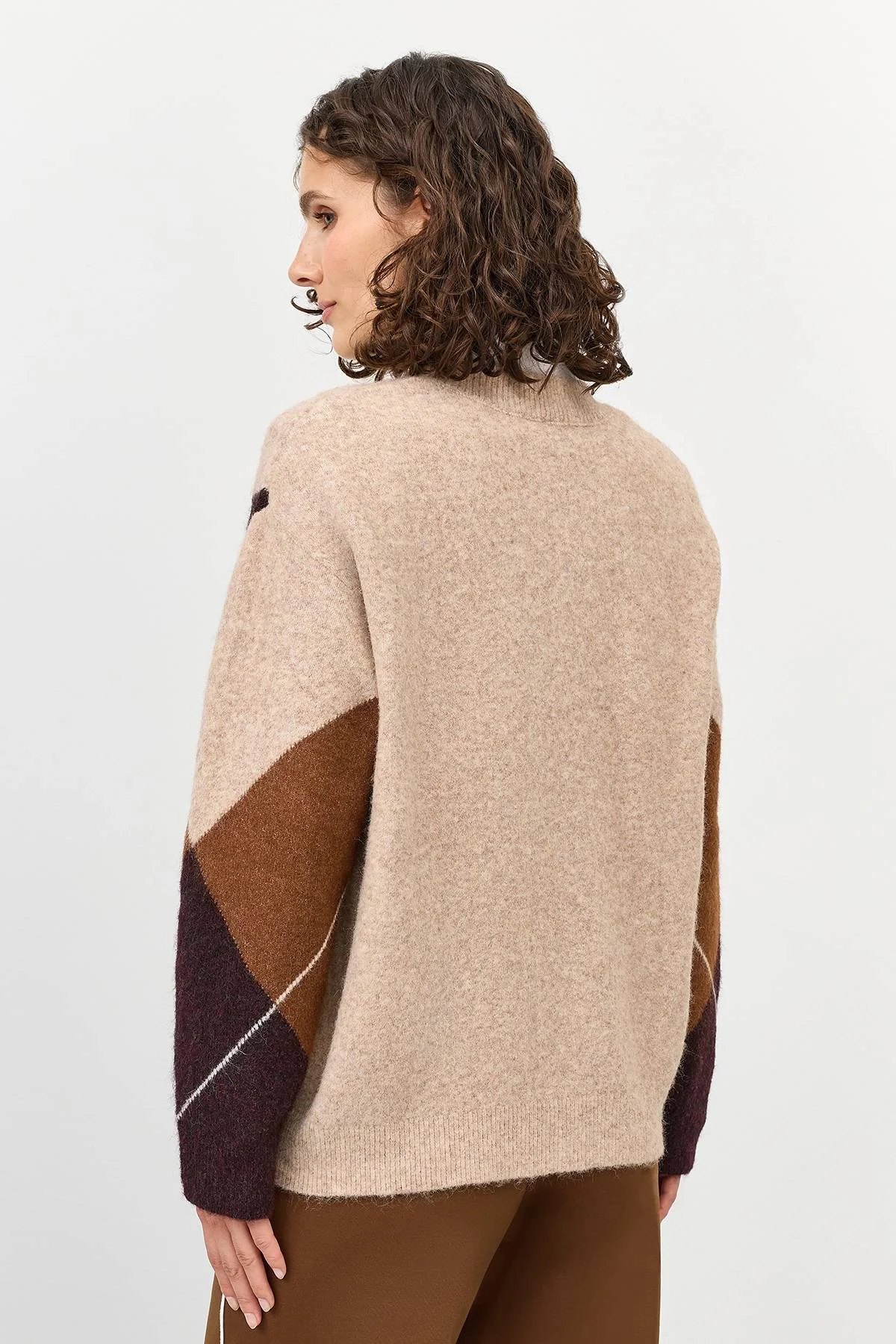 Свитер с узором "аргайл", 48