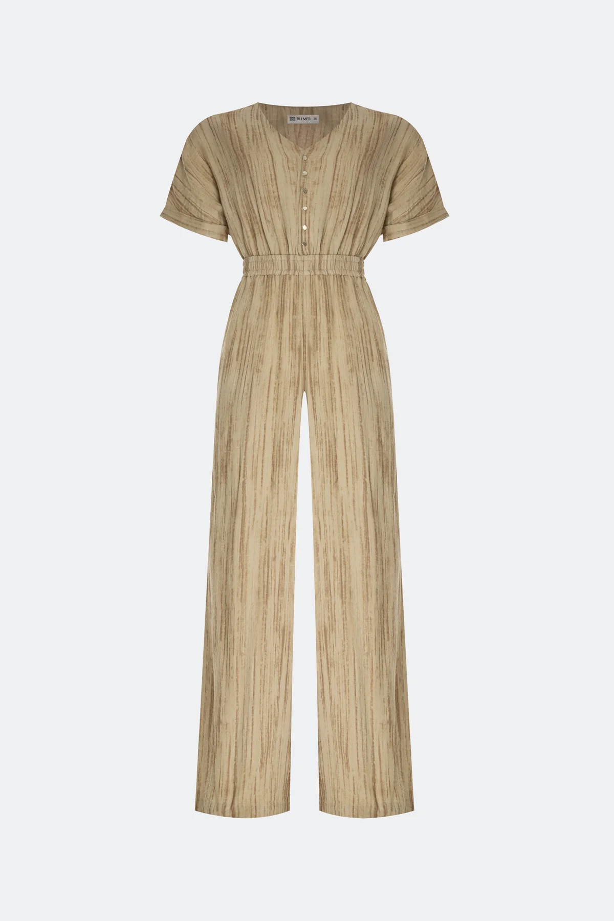 Легкий комбинезон из вискозы с крэш-эффектом