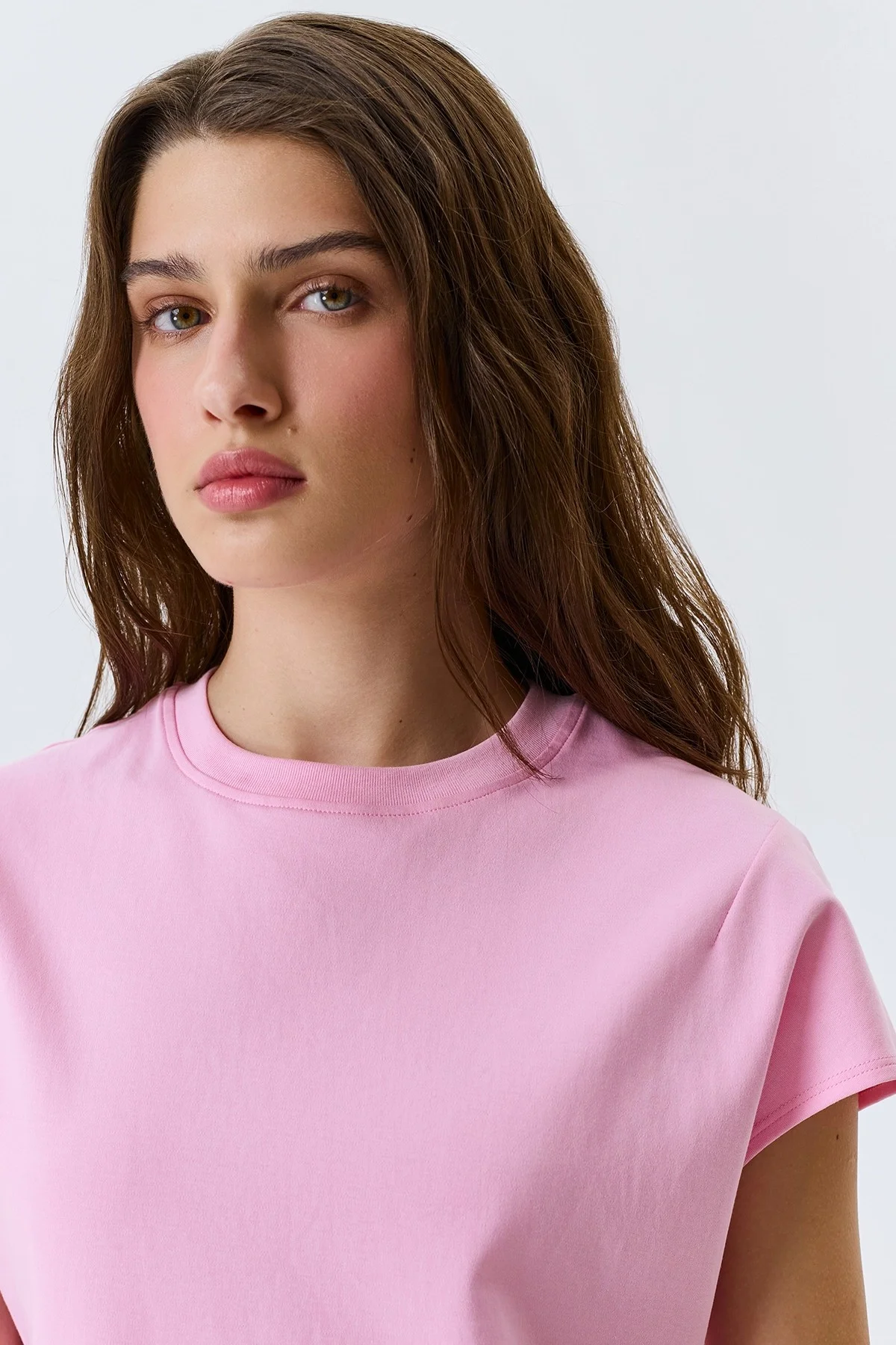 Базовая розовая футболка из 100% хлопка, 52