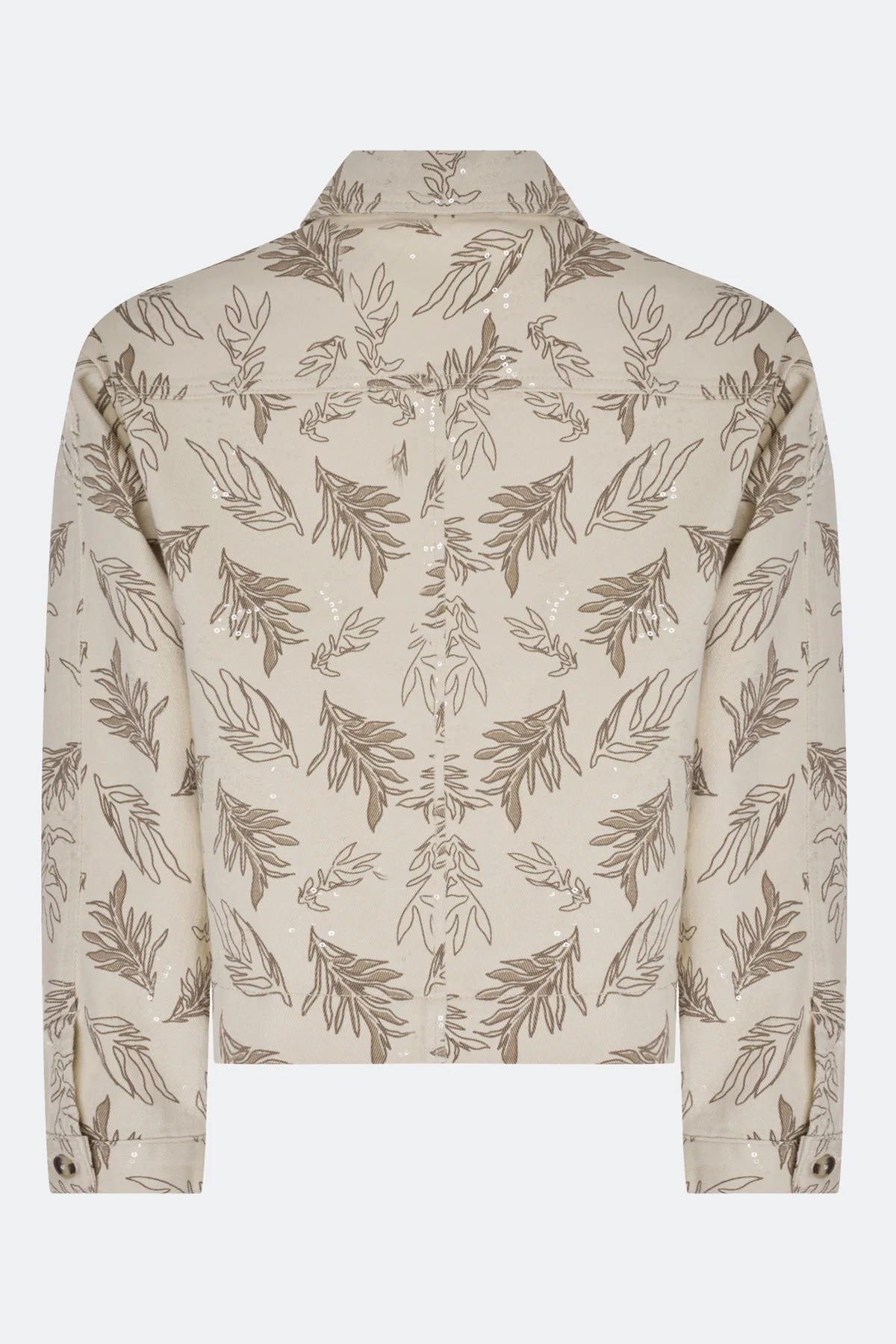 Джинсовый жакет с принтом, 44