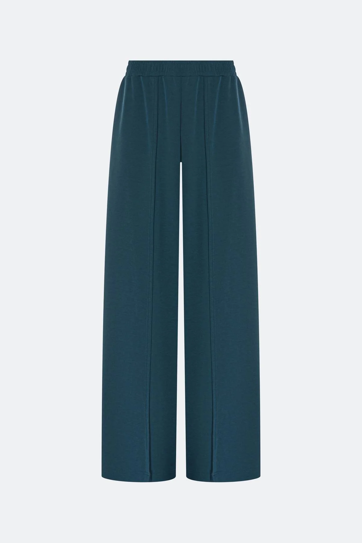 Брюки широкие палаццо с разрезами на резинке, 50