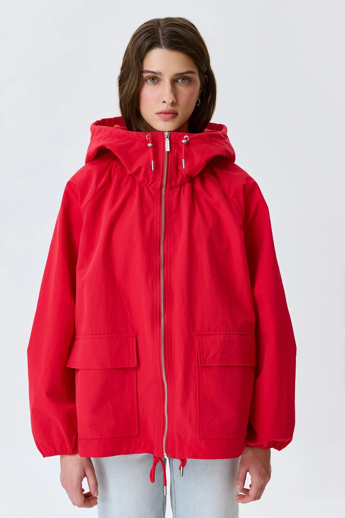 Oversize ветровка из 100% нейлона, 48