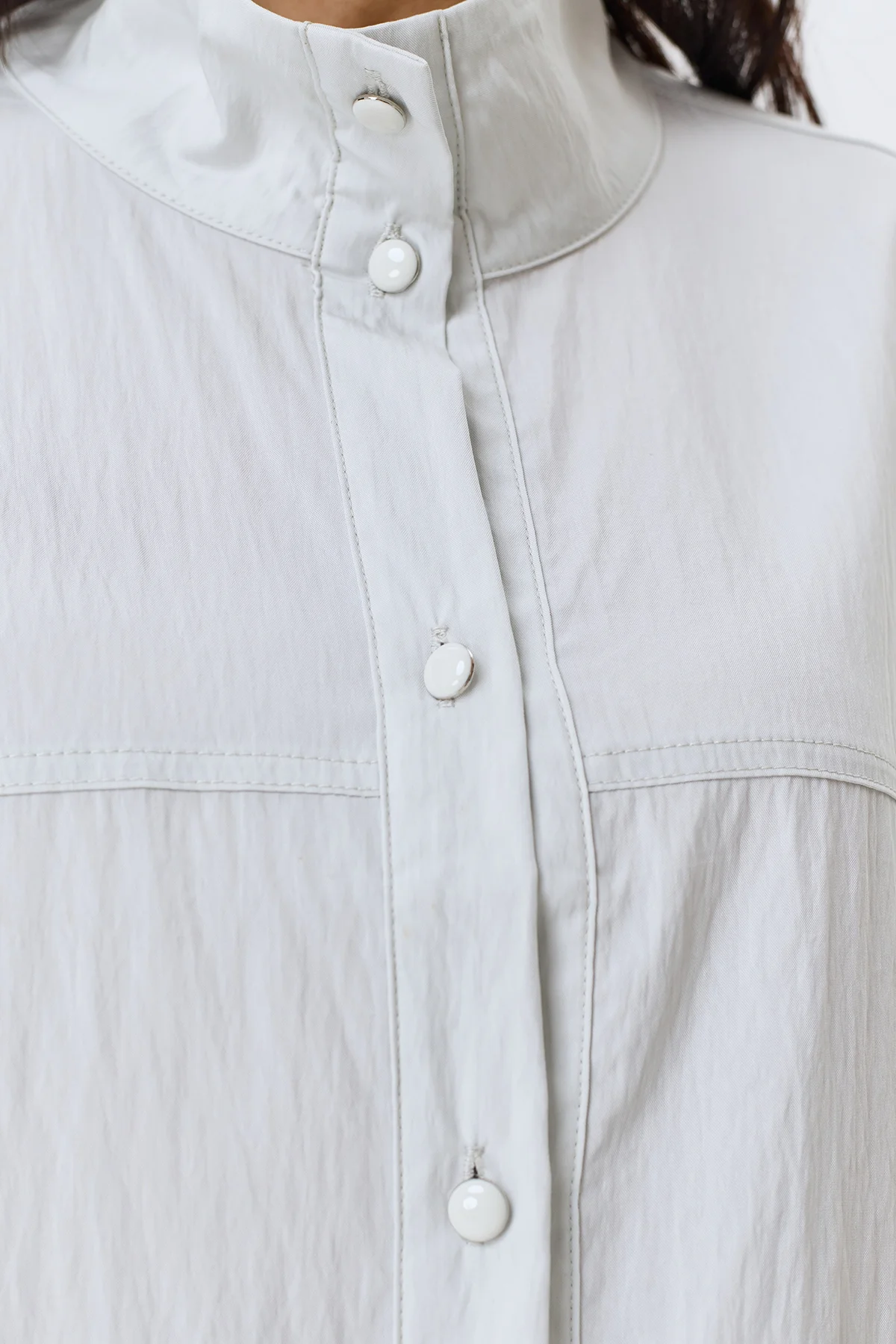 Жакет из тенселя с высоким воротником, 52