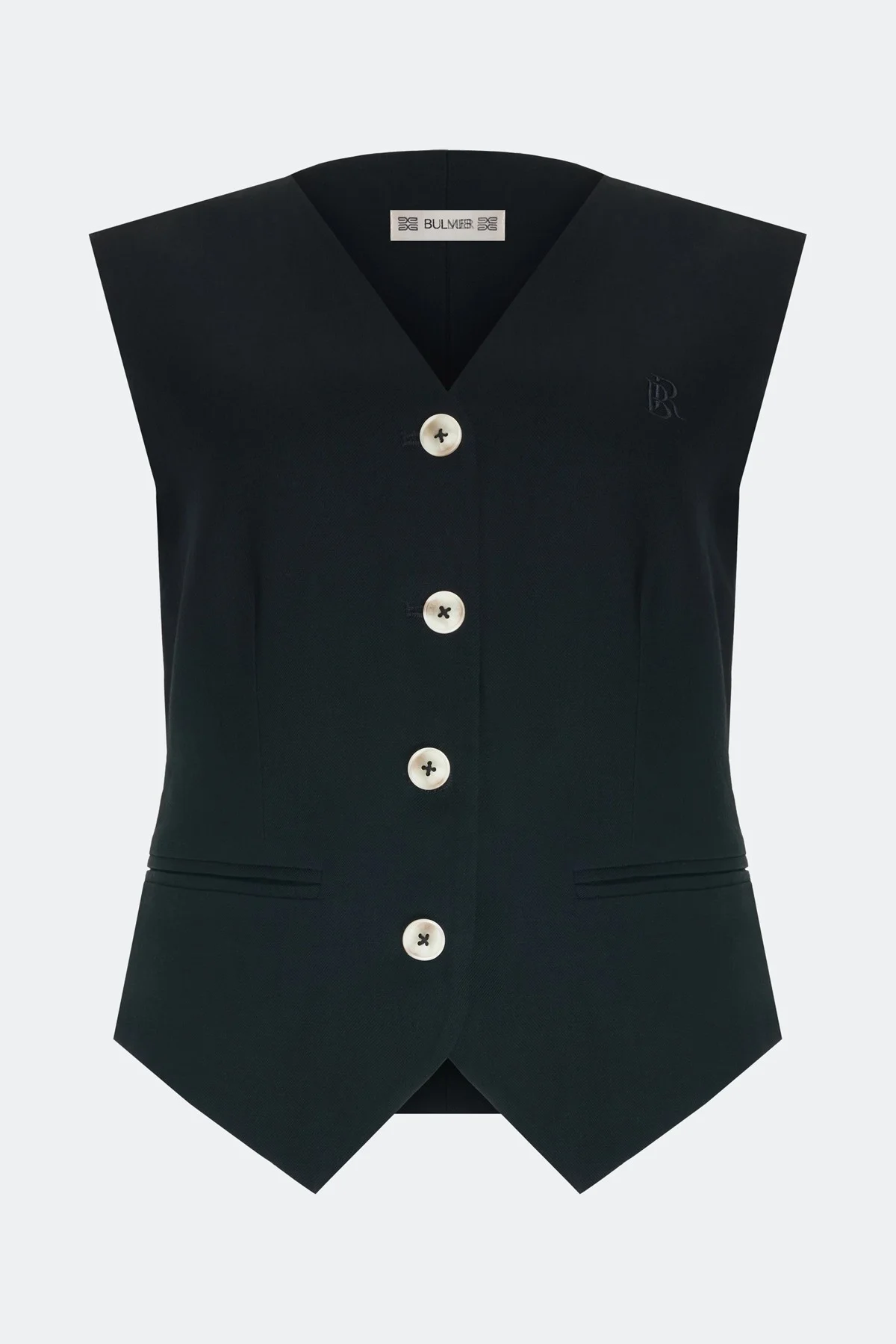 Жилет с контрастными пуговицами, 42