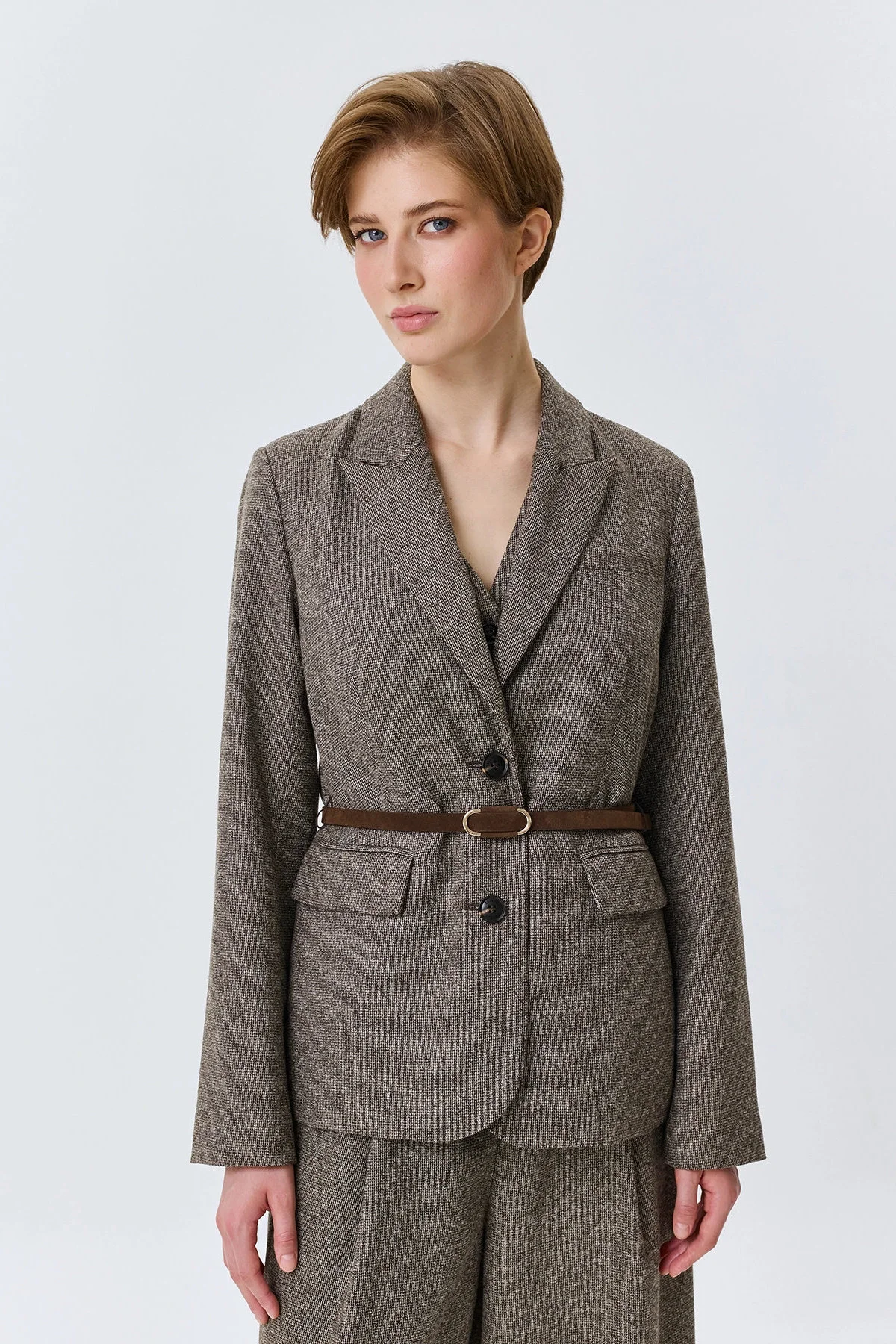 Классический жакет с узором Herringbone, 52