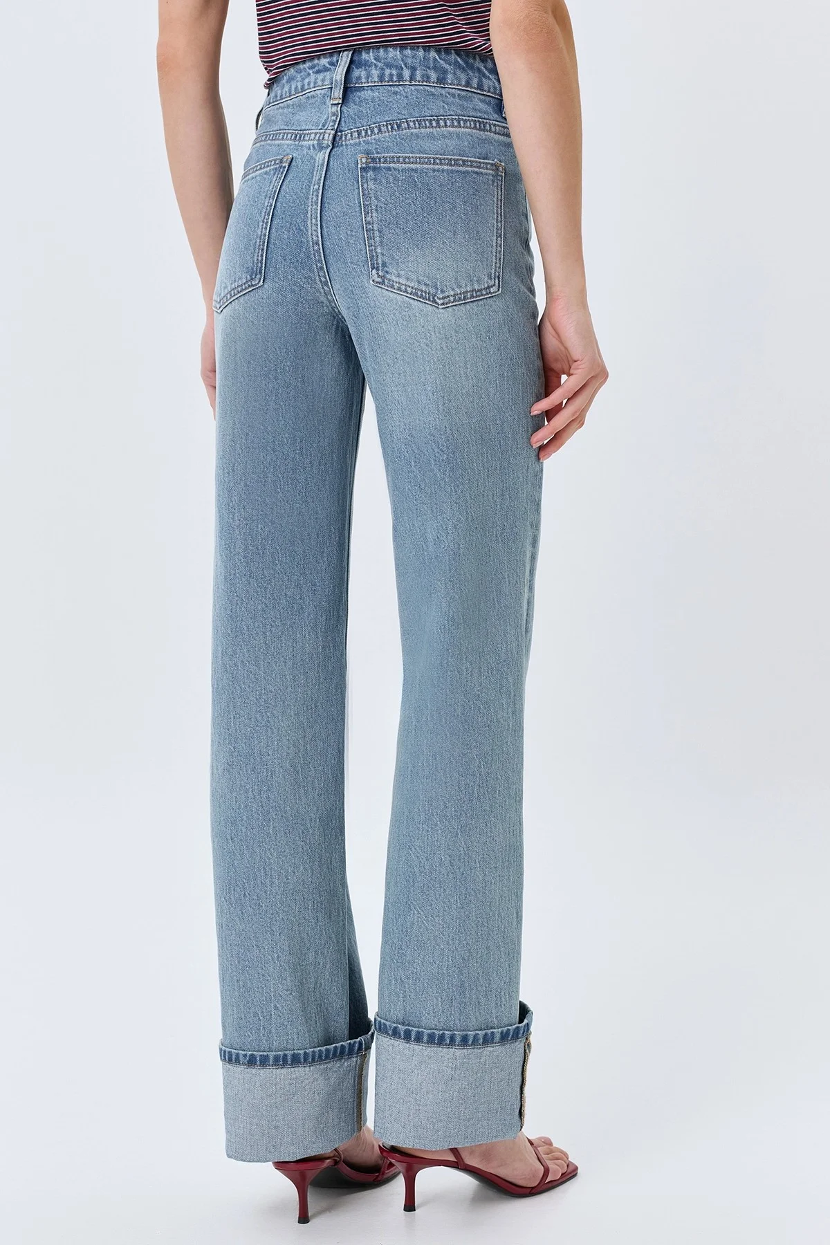 Джинсы STRAIGHT с отворотами, 50