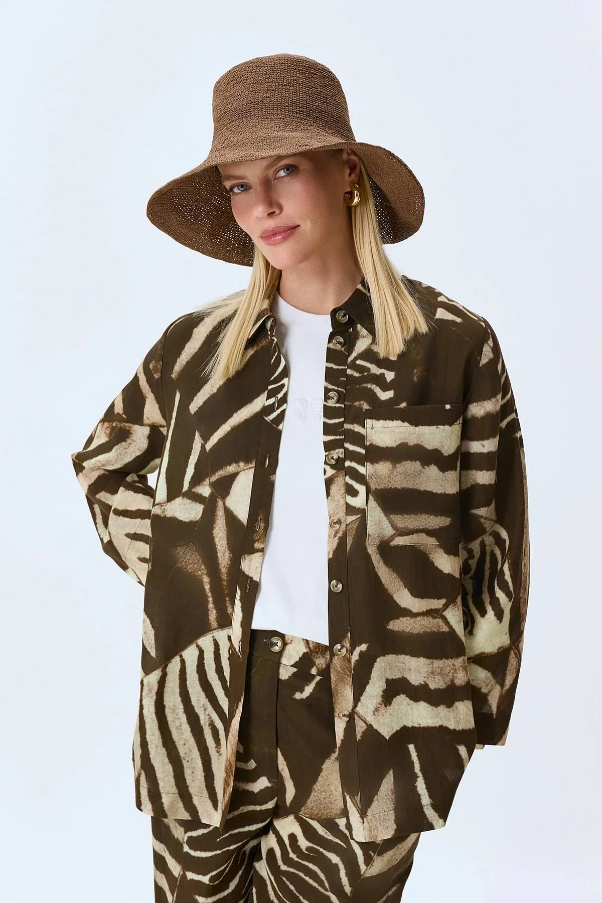 Шляпа из натуральной бумажной соломки, One