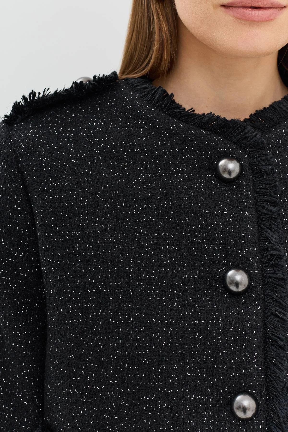 Лимитированная серия черный жакет с ремнем, 50