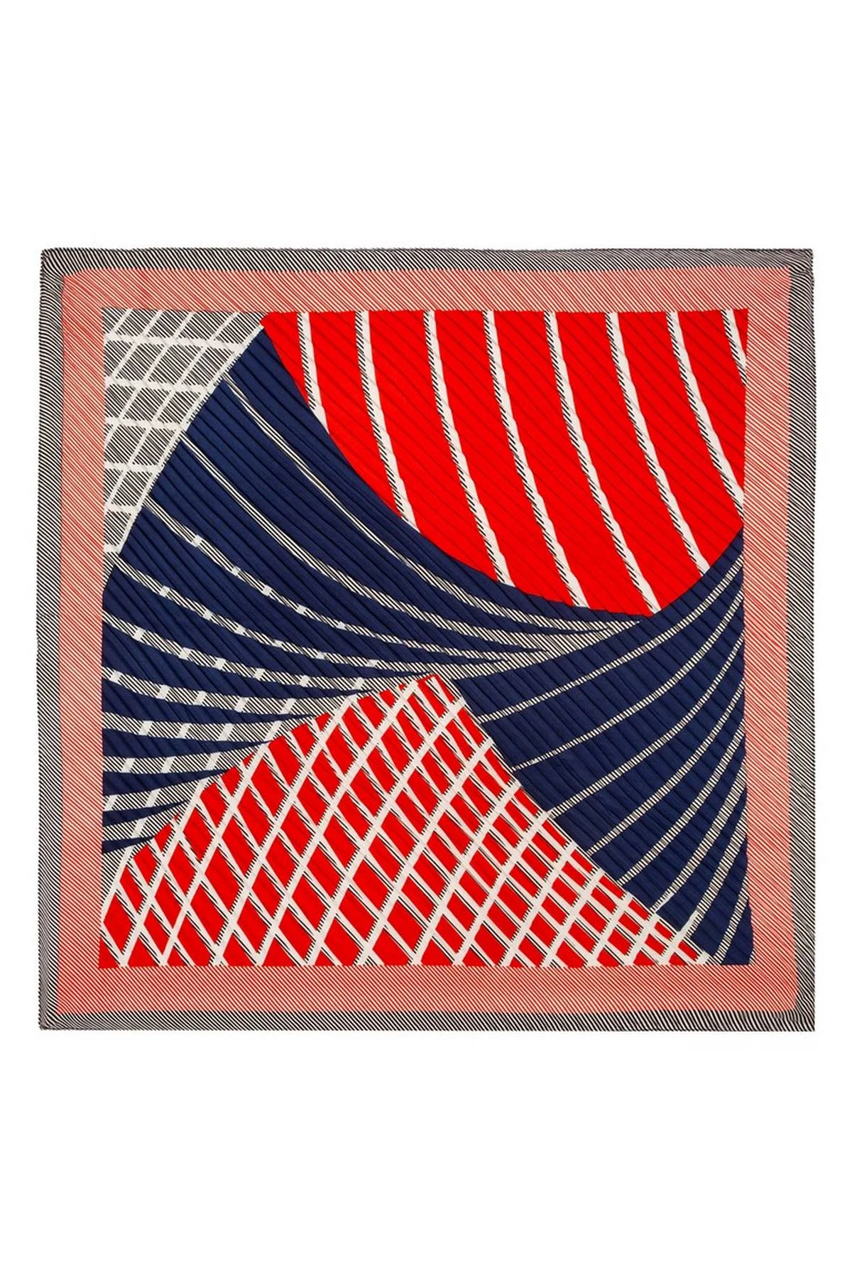 Платок бордовый, One