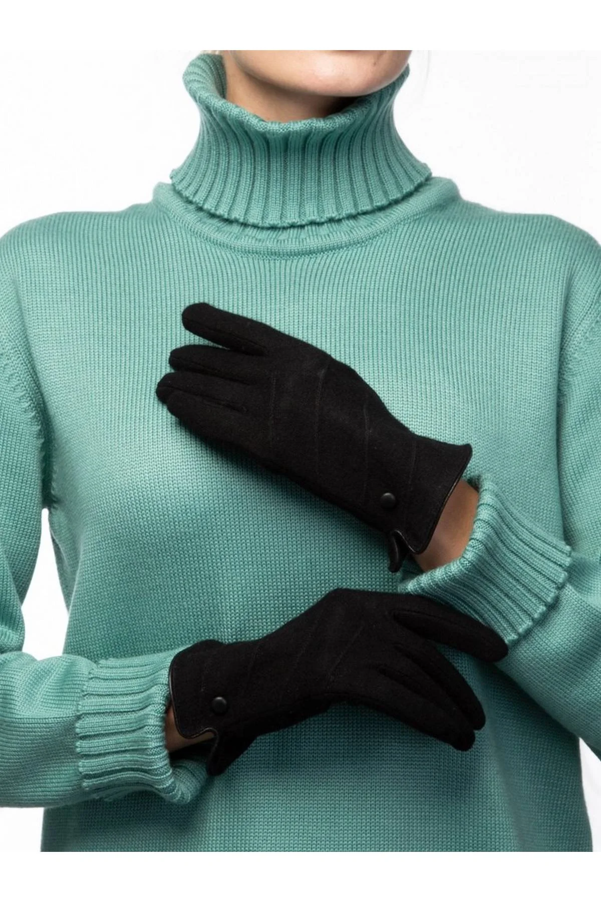 Перчатки черные, S