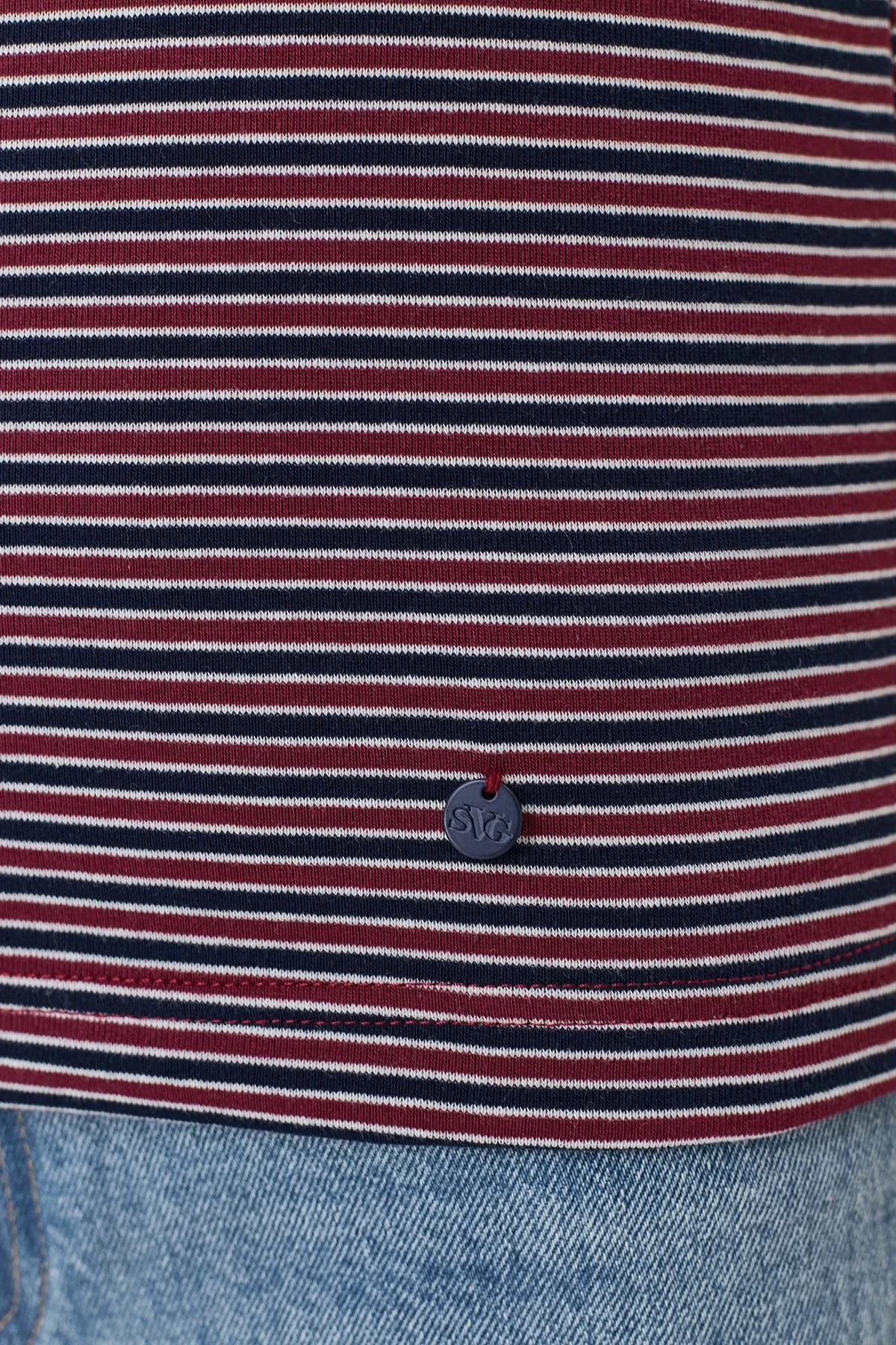 Приталенная футболка в полоску, 42