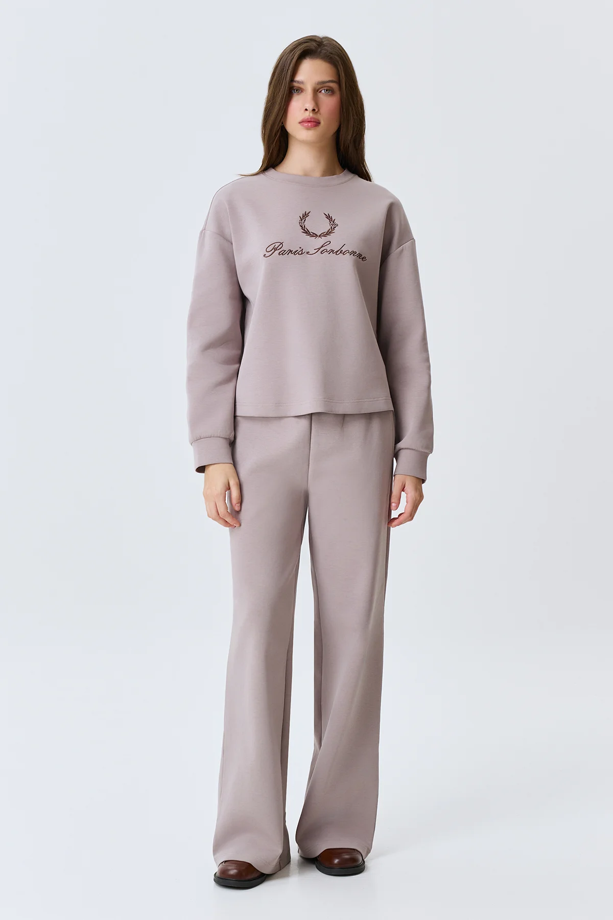 Прямые трикотажные брюки, 50